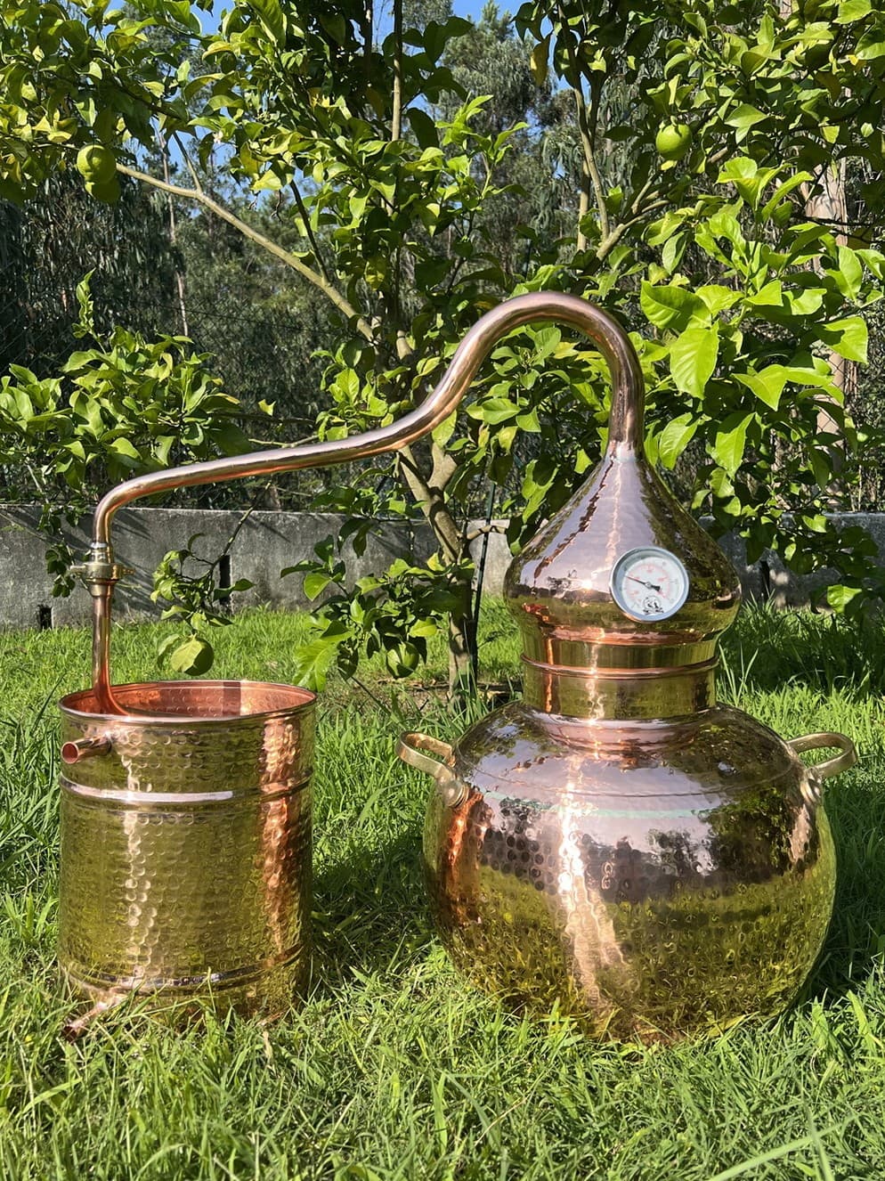 Premium Copper Soldered Alembic still 15 L with thermometer
